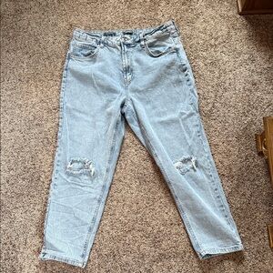 wild fable Light Blue Boyfriend Jeans with Knee Distress